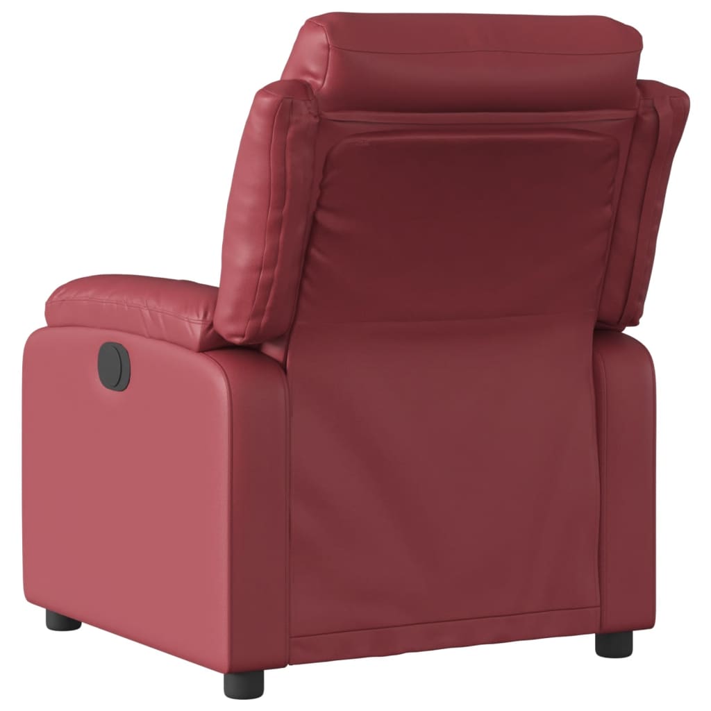 Fauteuil inclinable électrique Rouge bordeaux Similicuir