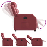 Fauteuil inclinable électrique Rouge bordeaux Similicuir