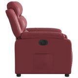 Fauteuil inclinable électrique Rouge bordeaux Similicuir