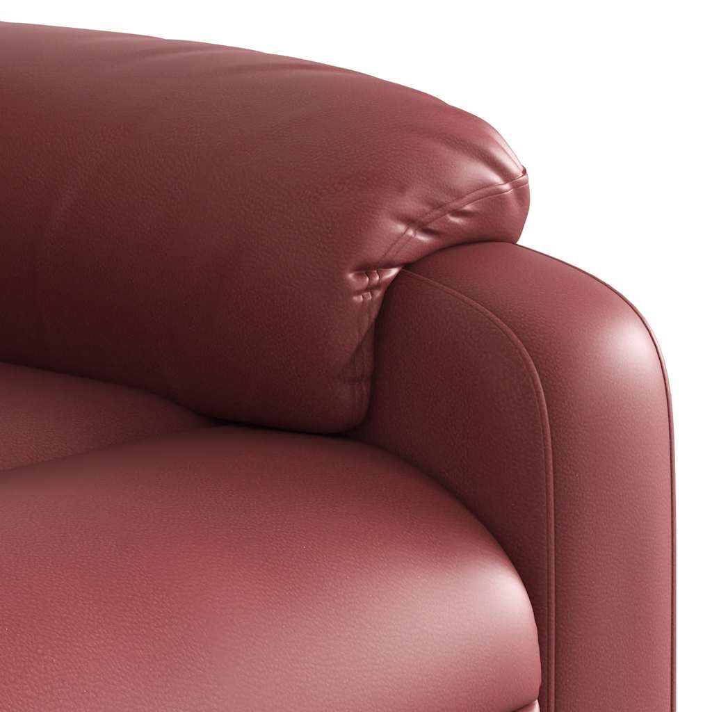 Fauteuil inclinable électrique Rouge bordeaux Similicuir