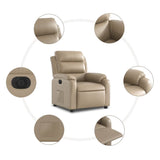 Fauteuil inclinable électrique Cappuccino Similicuir