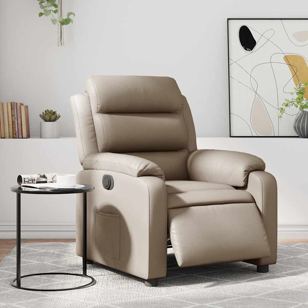 Fauteuil inclinable électrique Cappuccino Similicuir