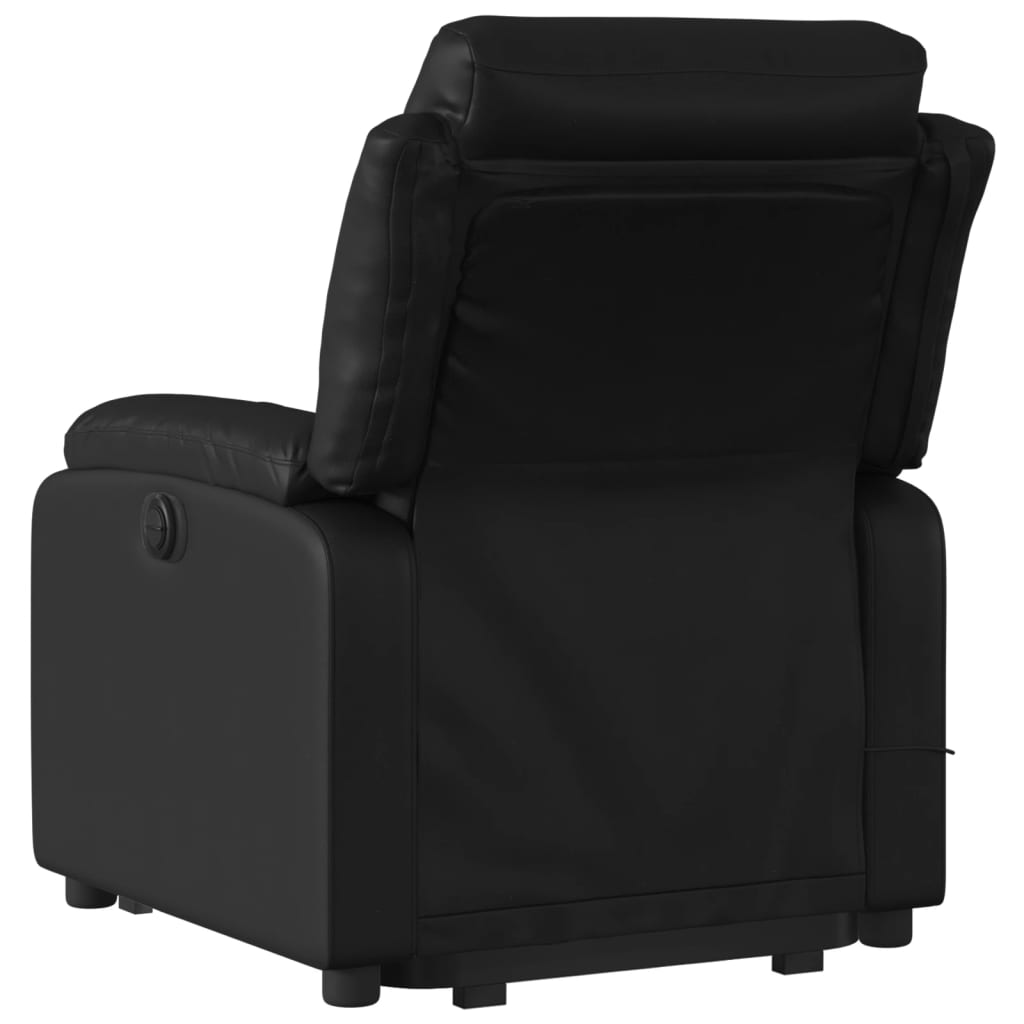 Fauteuil inclinable de massage Noir Similicuir