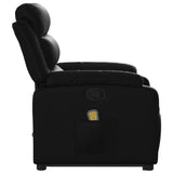 Fauteuil inclinable de massage Noir Similicuir