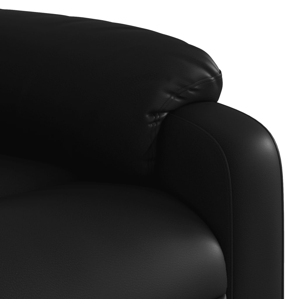 Fauteuil inclinable de massage Noir Similicuir