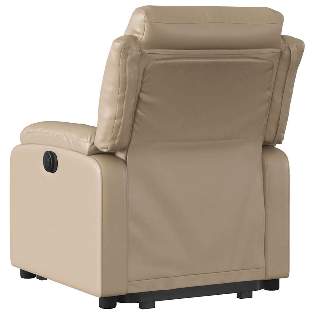 Fauteuil inclinable électrique cappuccino similicuir