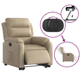 Fauteuil inclinable électrique cappuccino similicuir