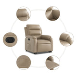 Fauteuil inclinable électrique cappuccino similicuir