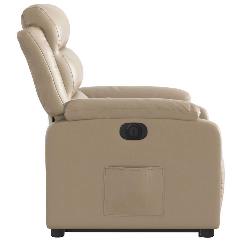 Fauteuil inclinable électrique cappuccino similicuir