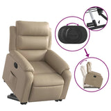 Fauteuil inclinable électrique cappuccino similicuir