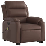 Fauteuil inclinable de massage électrique marron similicuir