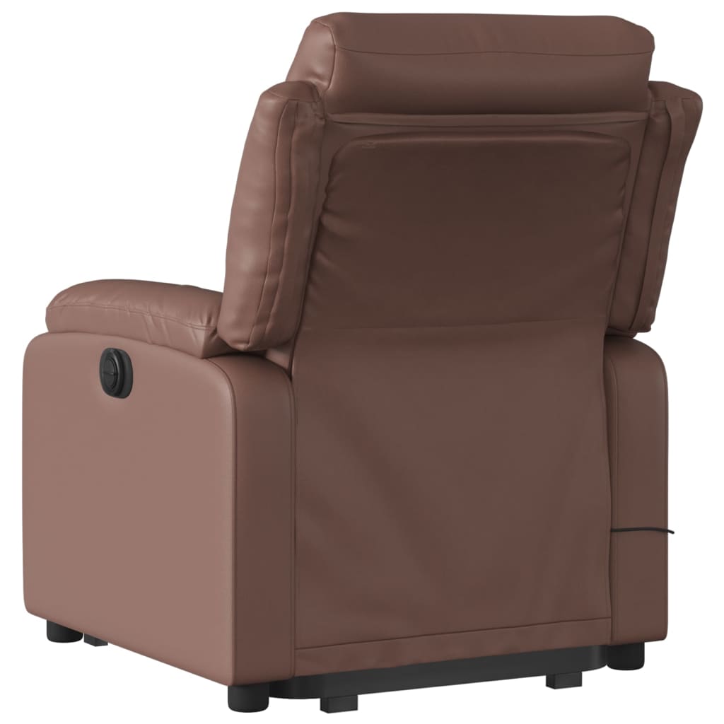 Fauteuil inclinable de massage électrique marron similicuir