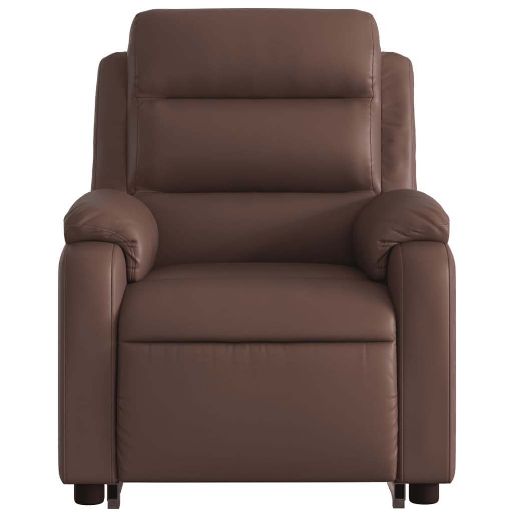 Fauteuil inclinable de massage électrique marron similicuir