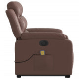 Fauteuil inclinable de massage électrique marron similicuir