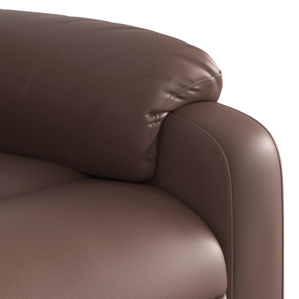 Fauteuil inclinable de massage électrique marron similicuir