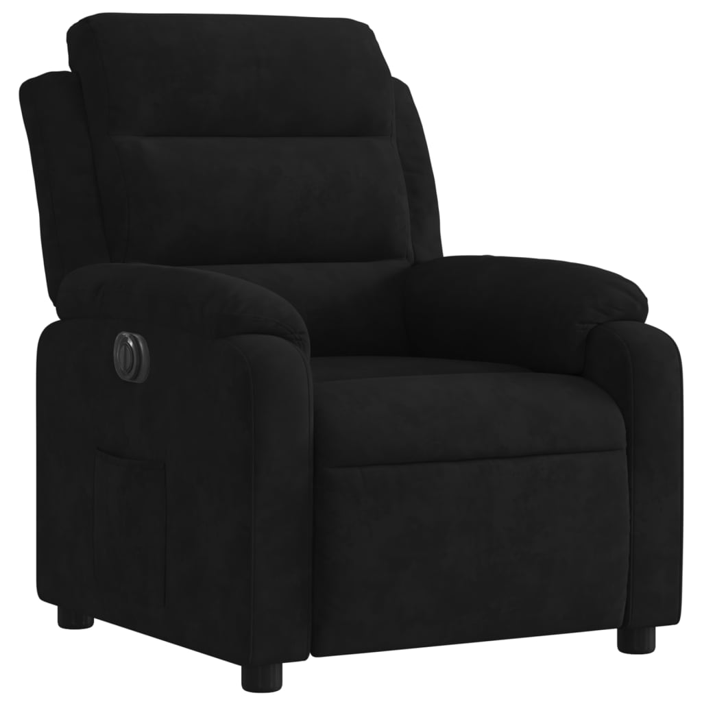 Fauteuil inclinable électrique noir velours