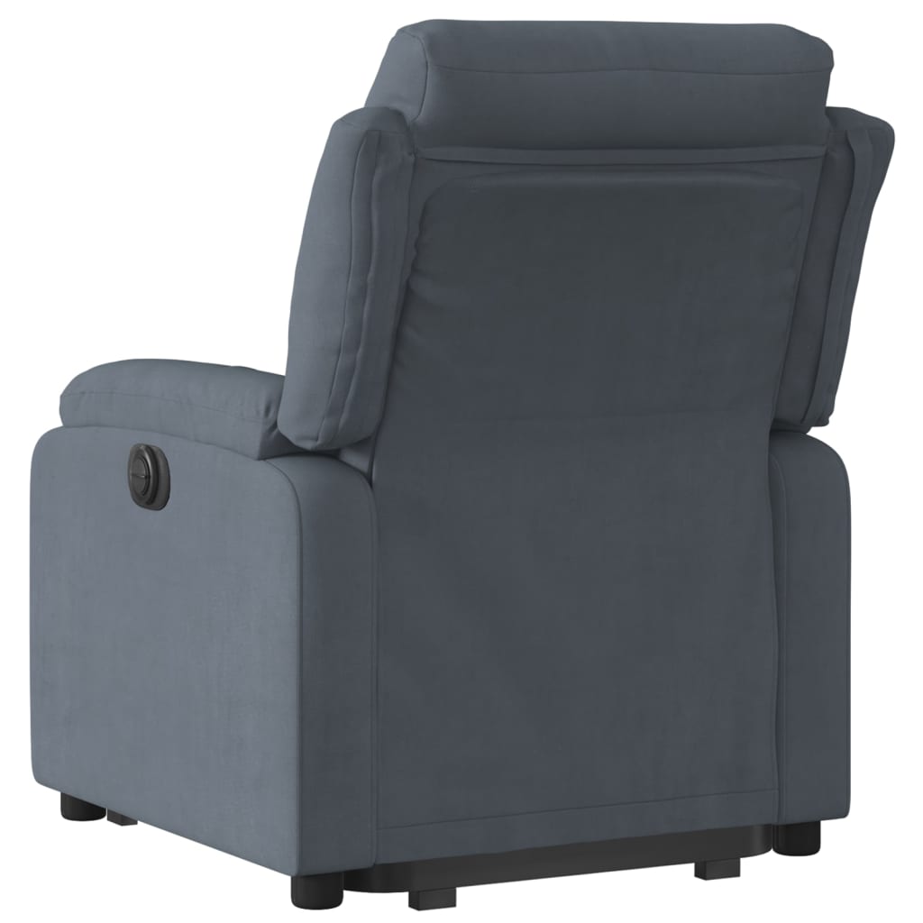 Fauteuil inclinable Gris foncé Velours