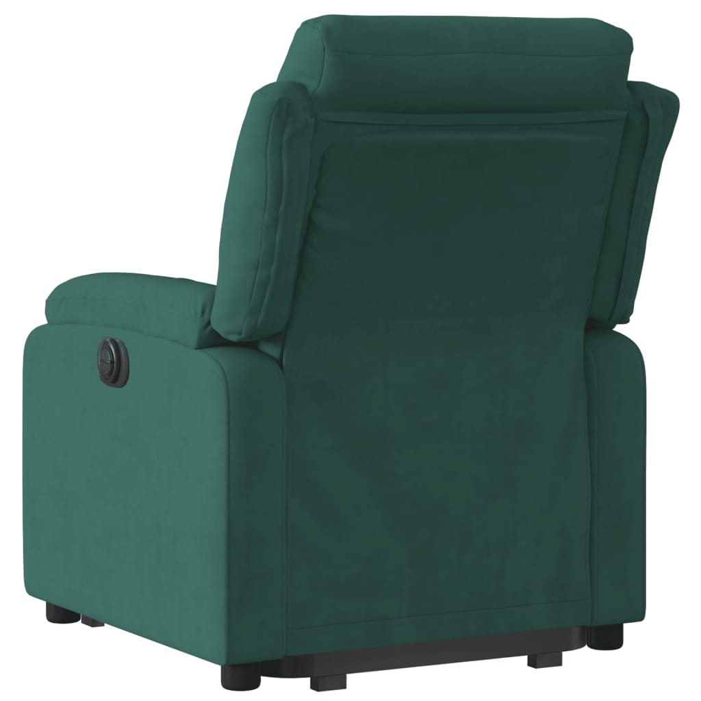 Fauteuil inclinable Vert foncé Velours