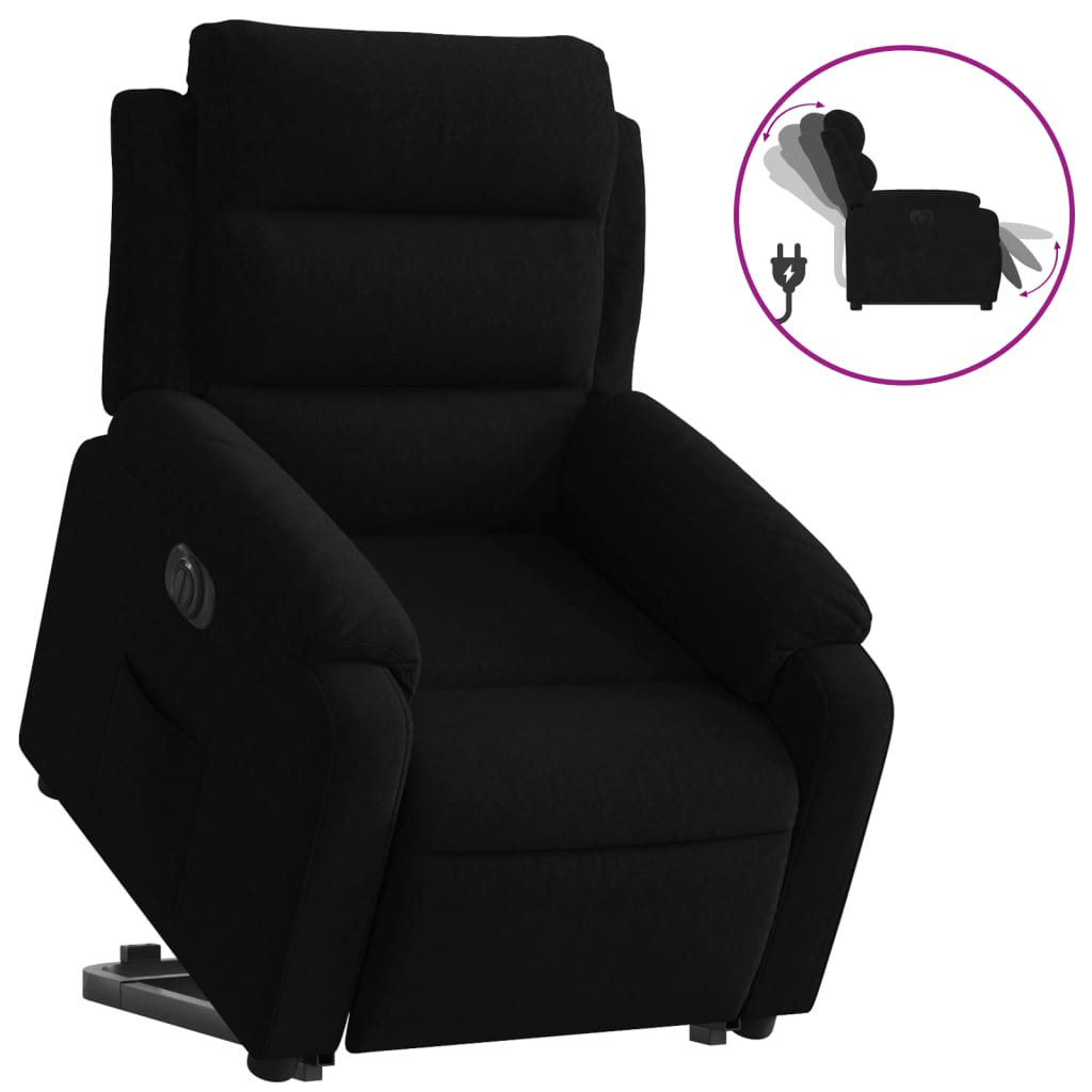 Fauteuil inclinable électrique noir velours