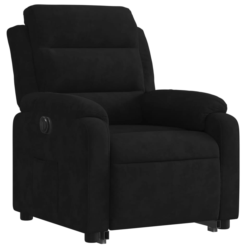 Fauteuil inclinable électrique noir velours