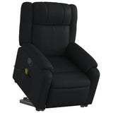 Fauteuil inclinable de massage Noir Similicuir