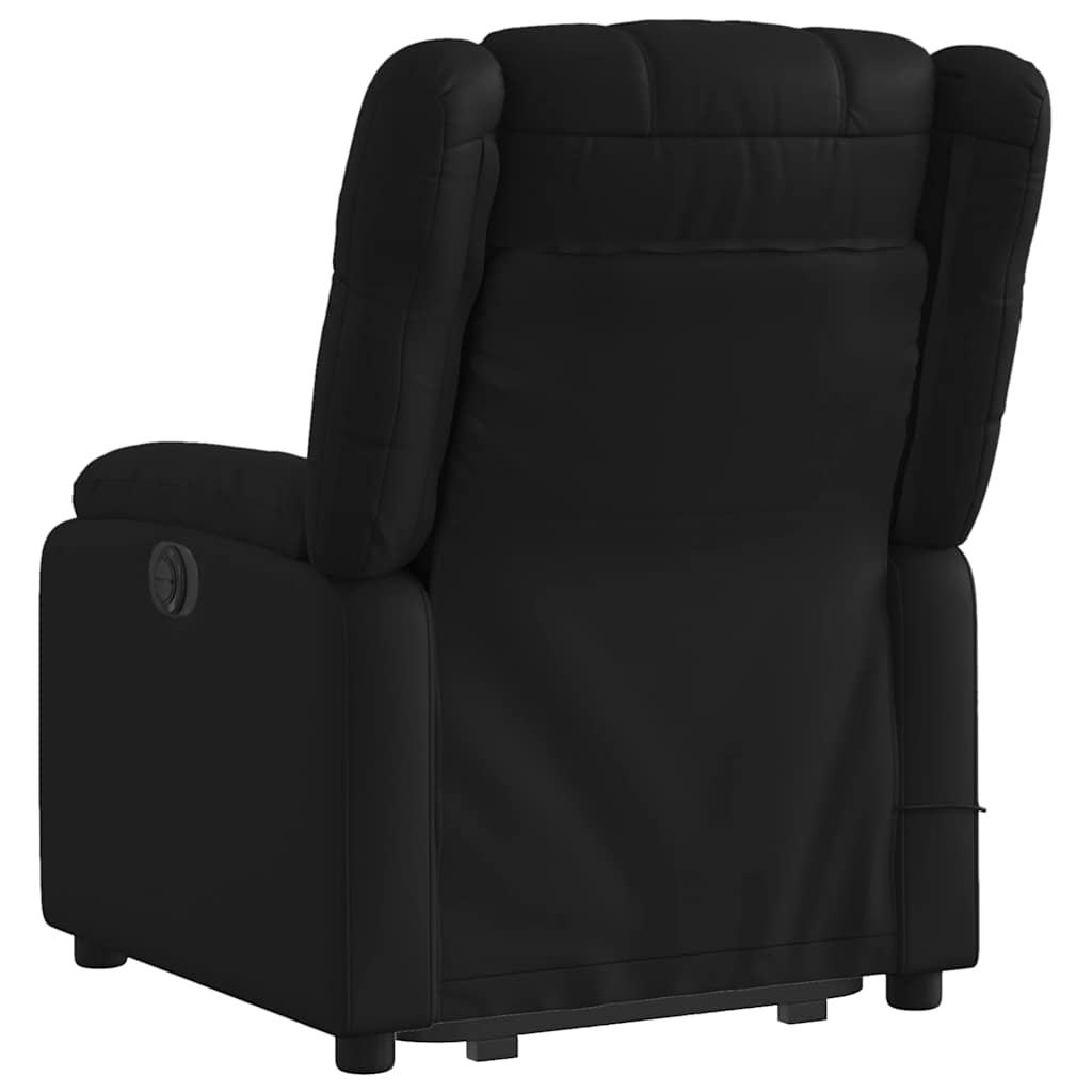 Fauteuil inclinable de massage Noir Similicuir