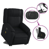 Fauteuil inclinable de massage Noir Similicuir