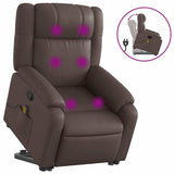 Fauteuil inclinable de massage Marron Similicuir