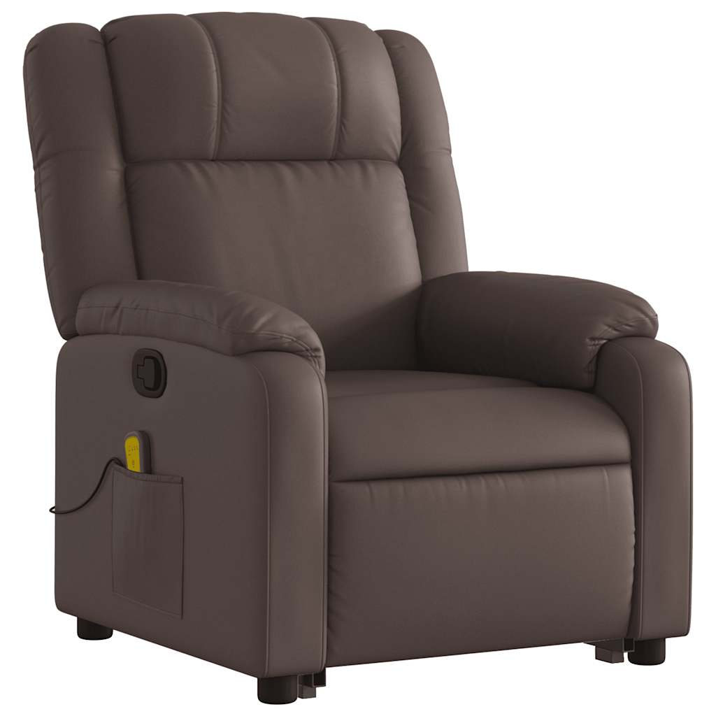 Fauteuil inclinable de massage Marron Similicuir