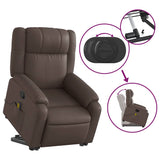 Fauteuil inclinable de massage Marron Similicuir