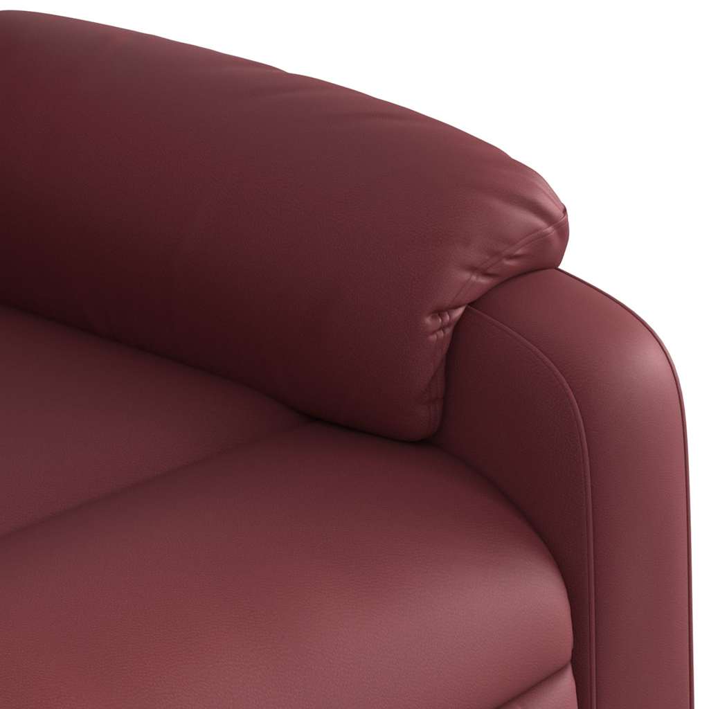 Fauteuil inclinable de massage Rouge bordeaux Similicuir