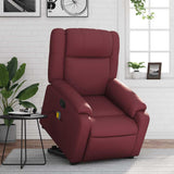 Fauteuil inclinable de massage Rouge bordeaux Similicuir