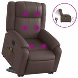 Fauteuil inclinable de massage électrique marron similicuir