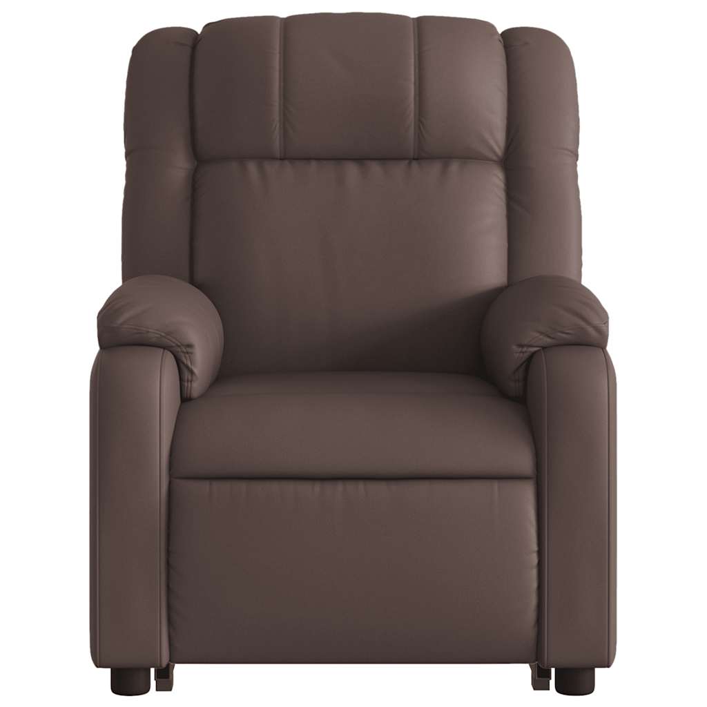 Fauteuil inclinable de massage électrique marron similicuir