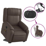 Fauteuil inclinable de massage électrique marron similicuir