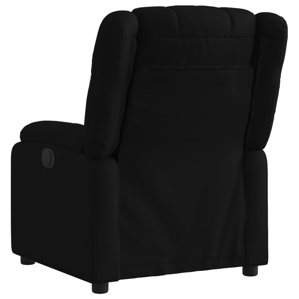 Fauteuil inclinable électrique Noir Tissu