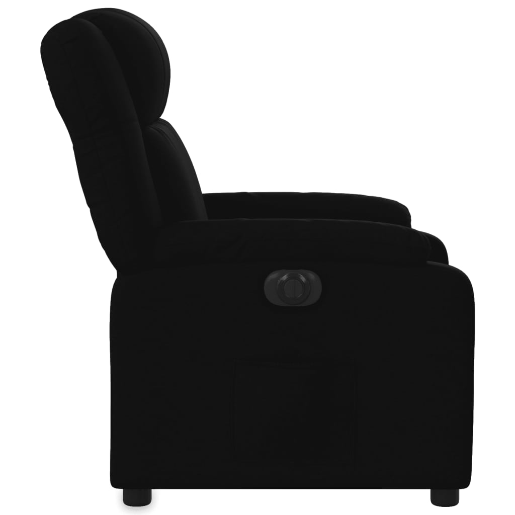 Fauteuil inclinable électrique Noir Tissu