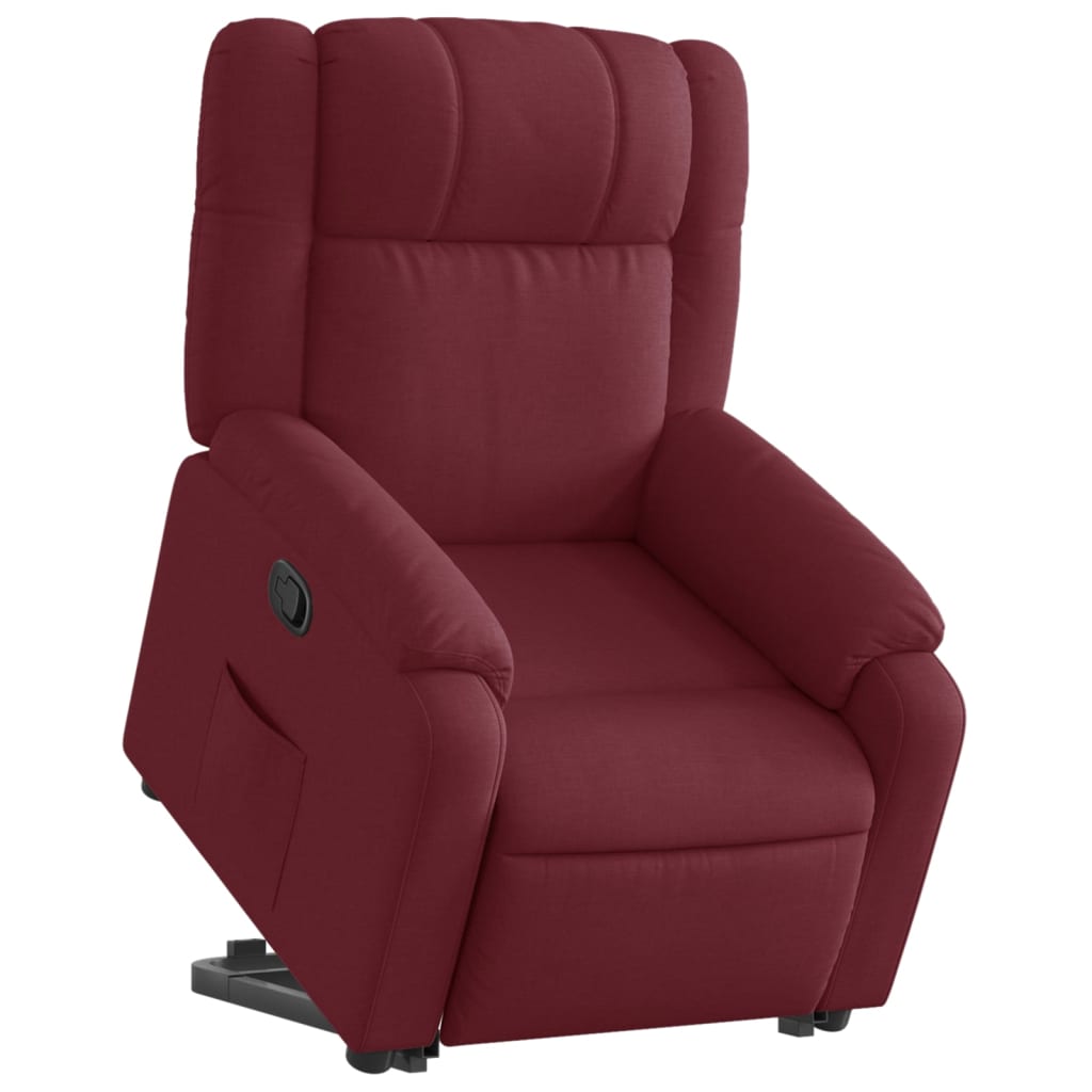 Fauteuil inclinable rouge bordeaux tissu