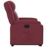 Fauteuil inclinable rouge bordeaux tissu