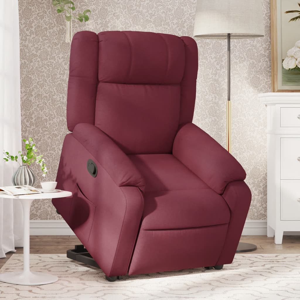 Fauteuil inclinable rouge bordeaux tissu