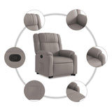 Fauteuil inclinable taupe tissu