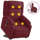 Fauteuil inclinable de massage Rouge bordeaux Tissu