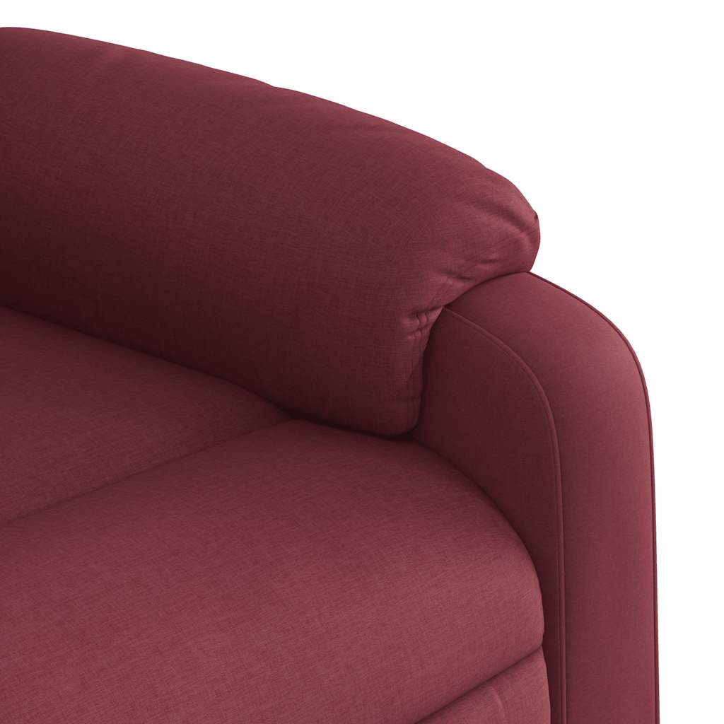 Fauteuil inclinable de massage Rouge bordeaux Tissu