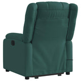 Fauteuil inclinable de massage Vert foncé Tissu