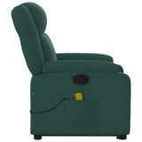 Fauteuil inclinable de massage Vert foncé Tissu