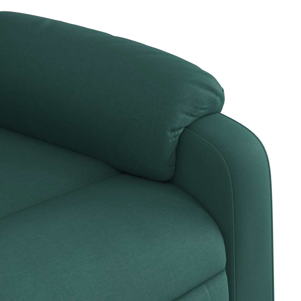 Fauteuil inclinable de massage Vert foncé Tissu