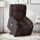 Fauteuil inclinable de massage électrique Marron foncé Tissu