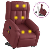 Fauteuil inclinable de massage Rouge bordeaux Similicuir