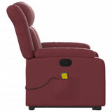 Fauteuil inclinable de massage Rouge bordeaux Similicuir