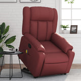 Fauteuil inclinable de massage Rouge bordeaux Similicuir